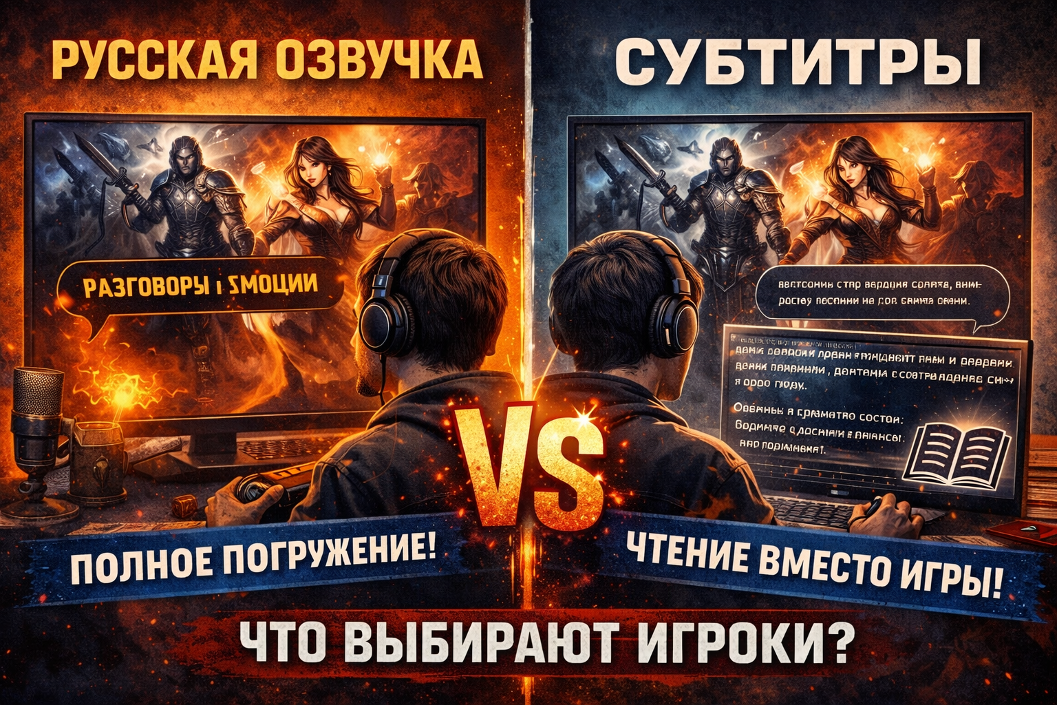 Русская озвучка vs субтитры — что выбирают игроки на самом деле